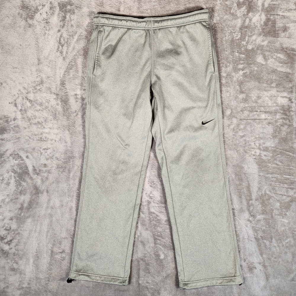 Nike Therma-FIT Sweatpants Mens Small Gray Straight Leg Training 379431